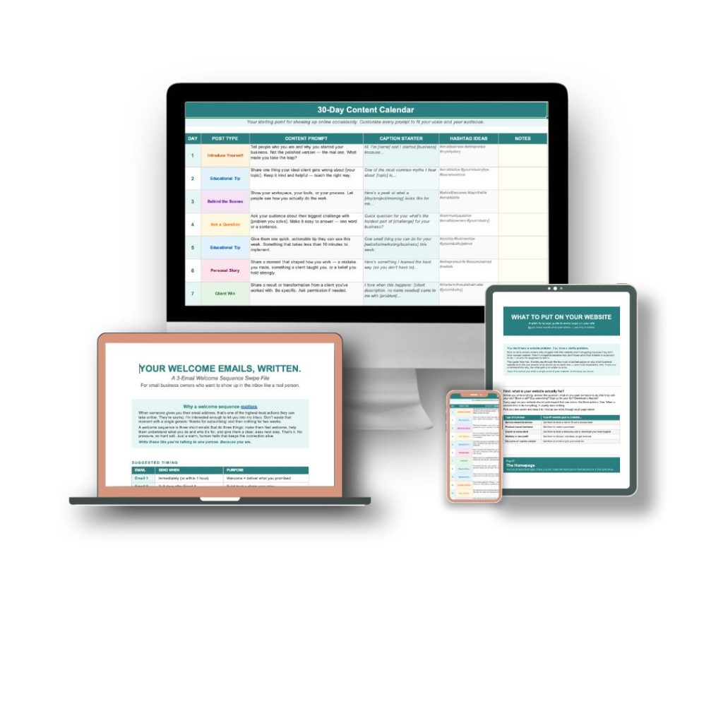 website copy templates